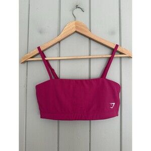 Gymshark Sports Bra XS/S Bandeau Magenta Pink Active Yoga Gym